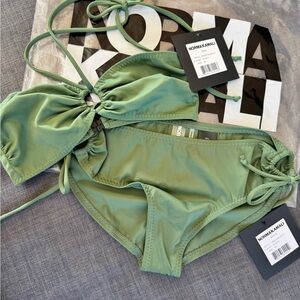 Norma Kamali Olive Bikini Set - XS - NWT
